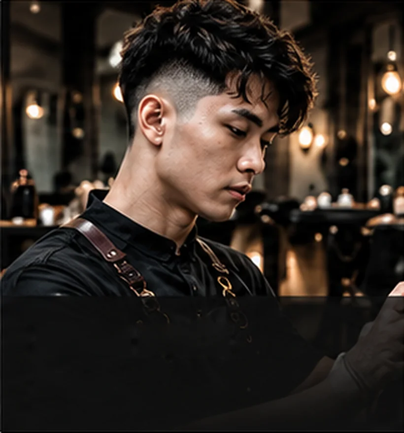 Barber tư vấn kiểu tóc theo dáng mặt