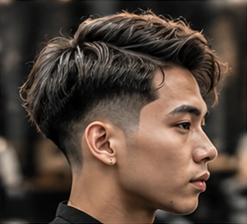 Kiểu Side Comb vuốt lệch gọn gàng